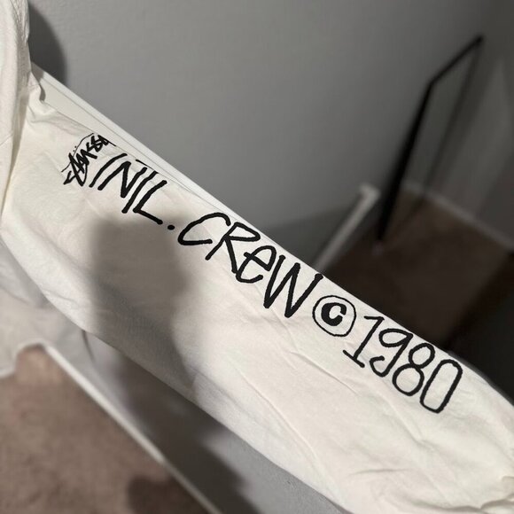 (XXL) NWT Stussy International Crew Long Sleeve Tee Natural - Picture 8 of 9